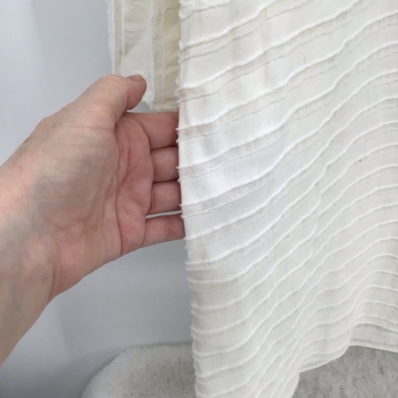 BCBGMaxAzaria Aidan Woven Bell Sleeve Dress Summer Beach Ivory Size Small - Picture 6 of 7